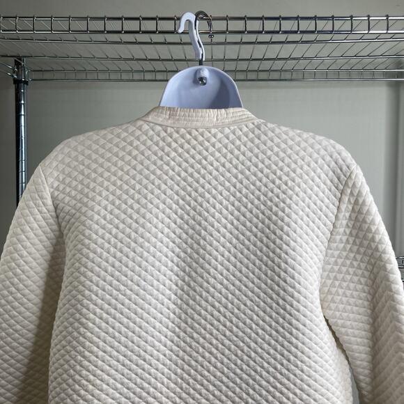 Scotch & Soda White Quilted Open Front Jacket Size 2 Large Scandi Minimalist - Picture 11 of 12